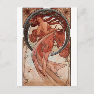 Carte Postale Danse par Alphons Mucha