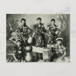 Carte Postale Danse polynésienne vintage Portait