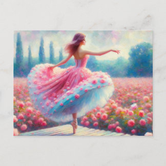 Carte Postale Danse rose