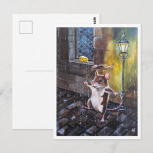 Carte Postale Danse sous la pluie Peinture d'Alfred Fox