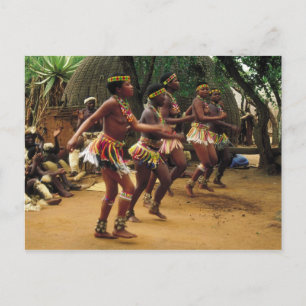 Carte Postale Danse, Style Zulu - Afrique du Sud
