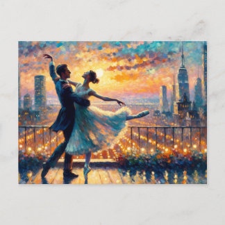 Carte Postale Danse sur le toit