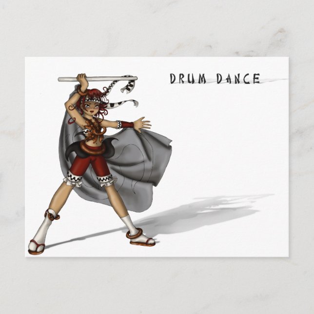 Carte Postale Danse tambour (Devant)