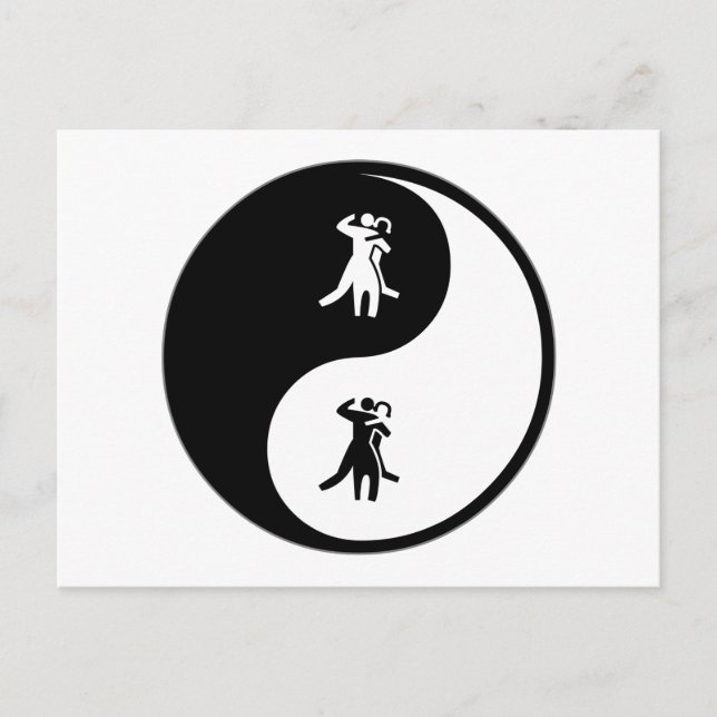 Carte Postale Danse Yin Yang (Devant)
