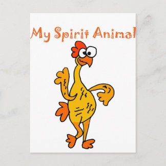 Carte Postale Danser amusant Caoutchouc Chicken Spirit Guide