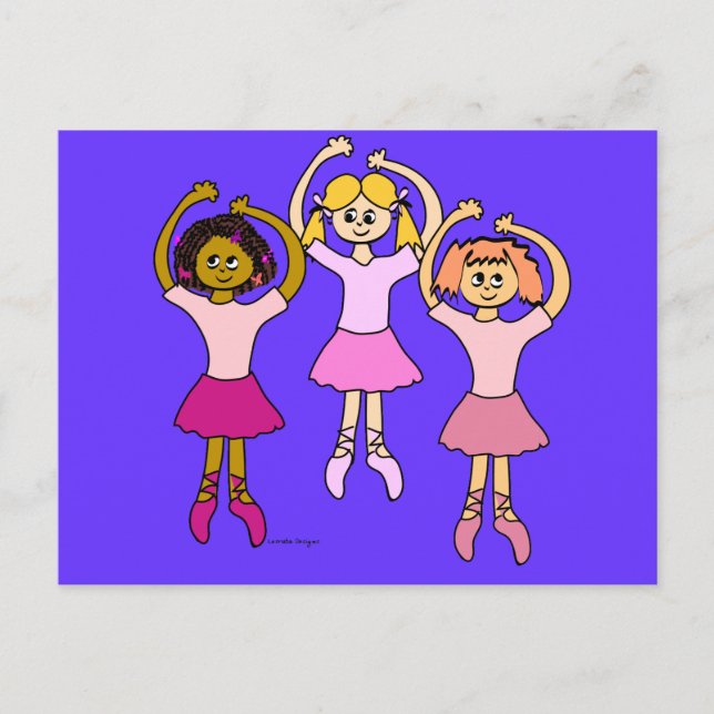 Carte Postale Danser Ballerinas Cadeaux (Devant)