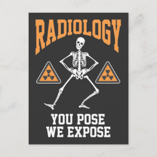 Carte Postale Danser drôle Skeleton Xray Humour de radiologie