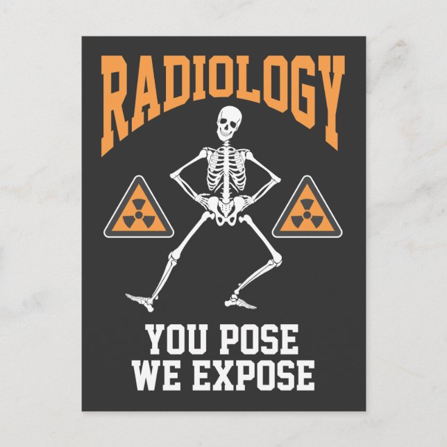Carte Postale Danser drôle Skeleton Xray Humour de radiologie (Devant)
