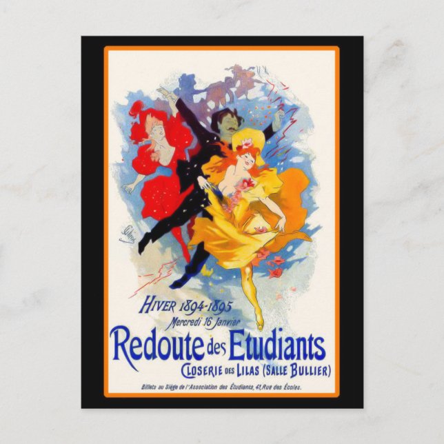 Carte Postale Danses Art Nouveau Femmes (Devant)