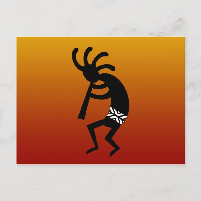 Carte Postale Danses de conception sud-ouest Kokopelli (Devant)