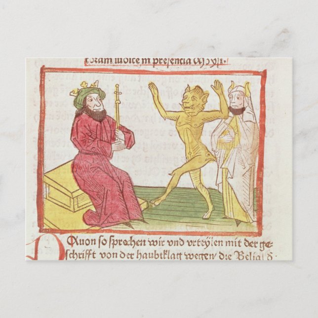 Carte Postale Danses de croyance devant le roi Salomon (Devant)