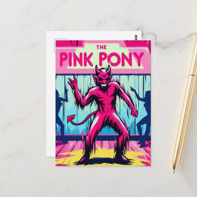 Carte Postale Danses diaboliques à Pink Pony (Devant/Arrière en situation)