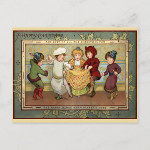 Carte Postale Danses victoriennes Enfants Noël