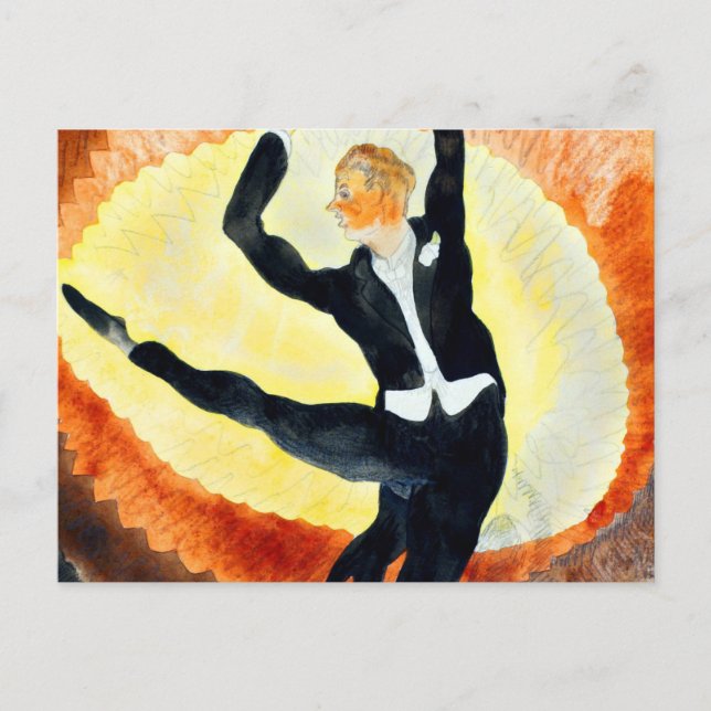 Carte Postale Danseur acrobatique masculin par Charles Demuth (Devant)