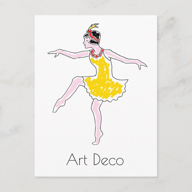 Carte Postale Danseur Art déco (Devant)