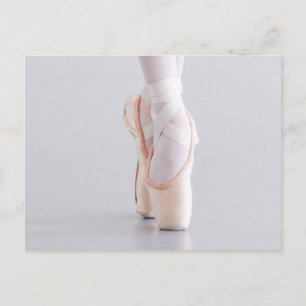 Carte Postale Danseur de ballet Chaussures Pointe Chaussons Rose