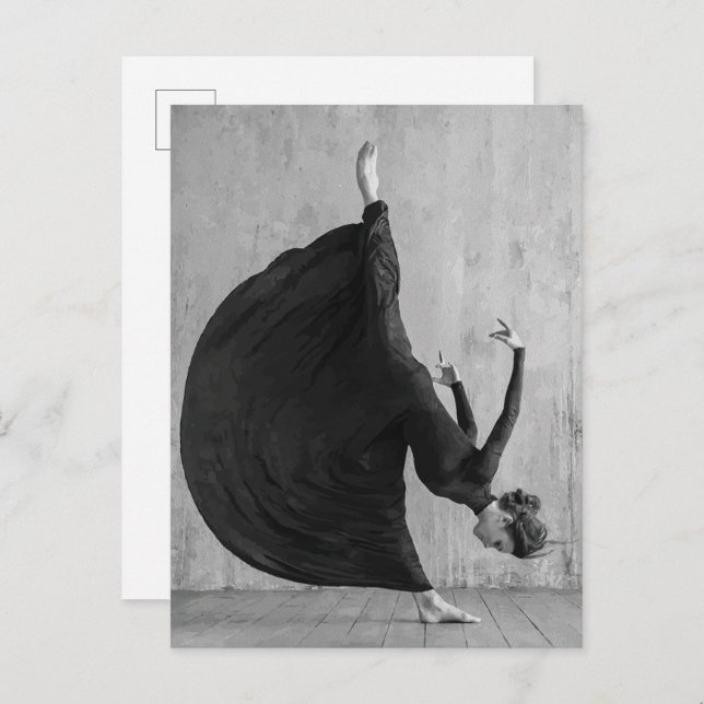 Carte Postale Danseur de ballet victorien en mouvement (Devant / Derrière)