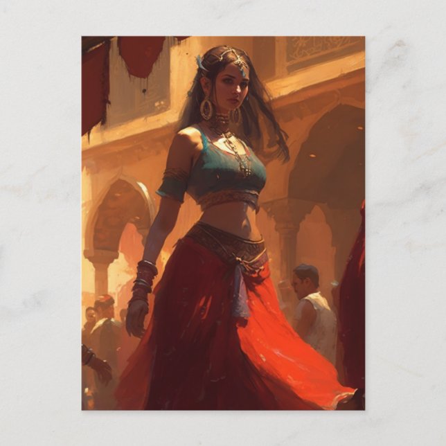 Carte Postale Danseur du ventre envoûtant (Devant)