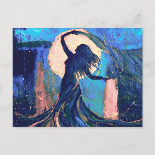 Carte Postale Danseur du ventre Pleine lune
