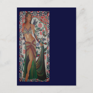 Carte Postale Danseur Du Ventre Turc Avec Arrière-Groupe D'Art T