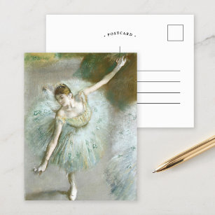 Carte Postale Danseur en vert   Edgar Degas