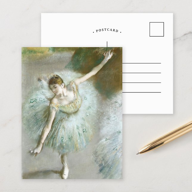 Carte Postale Danseur en vert | Edgar Degas