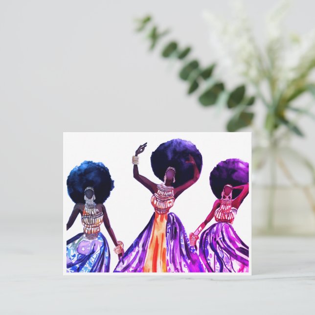 CARTE POSTALE DANSEURS AFRICAINS (Debout devant)