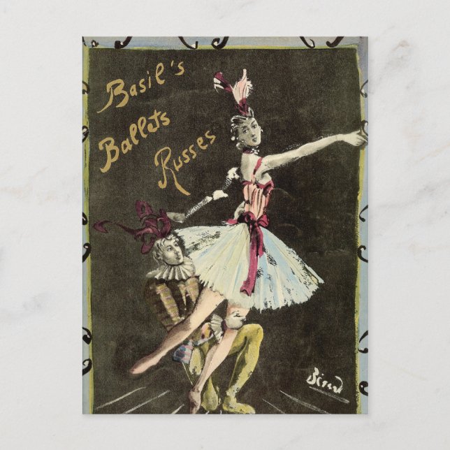 Carte Postale Danseurs Ballet Russe (Devant)