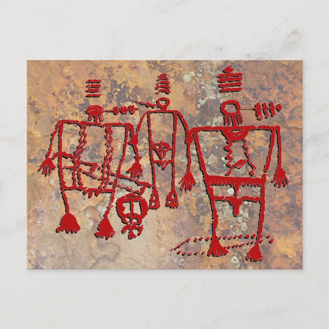 Carte Postale Danseurs cérémoniels Petroglyph (Devant)