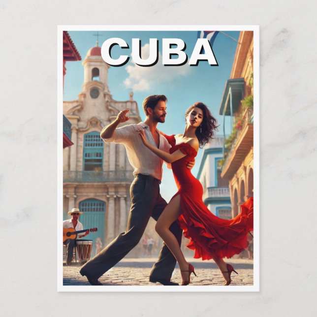 Carte Postale Danseurs Cuba Cha-Cha (Devant)