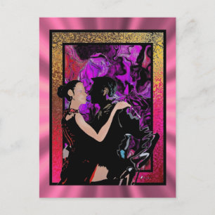 Carte Postale Danseurs de style Art déco romantique