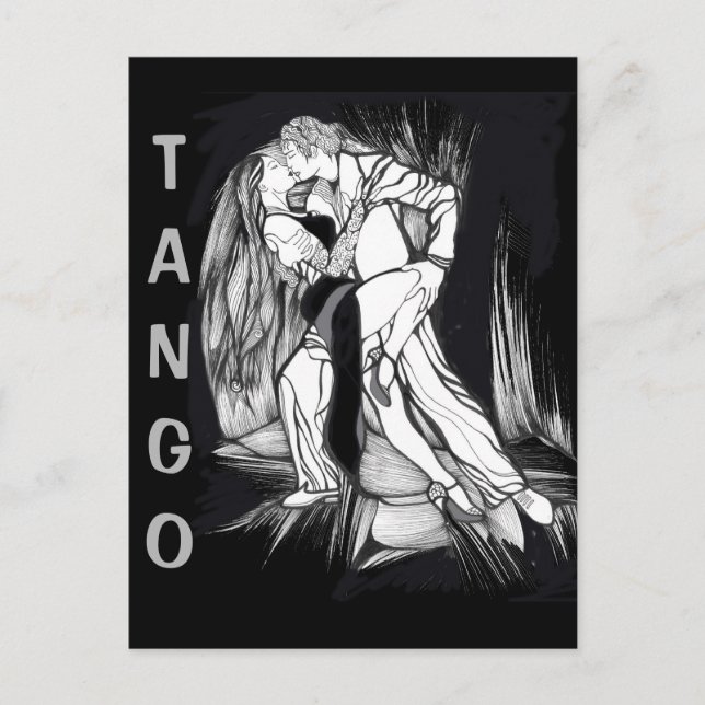 Carte Postale Danseurs de tango (Devant)