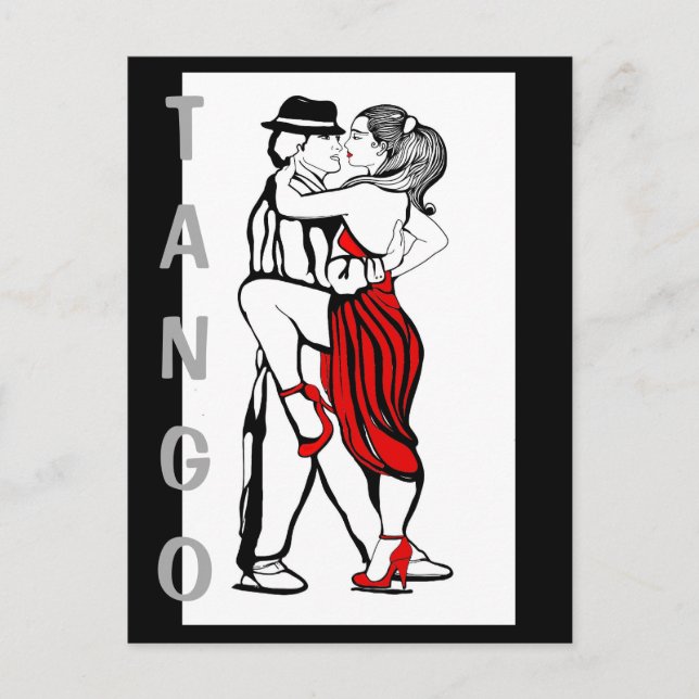 Carte Postale Danseurs de tango (Devant)