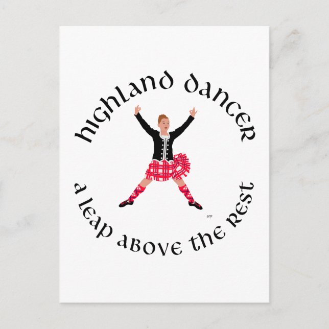 Carte Postale Danseurs des Highlands un cran au-dessus du reste (Devant)