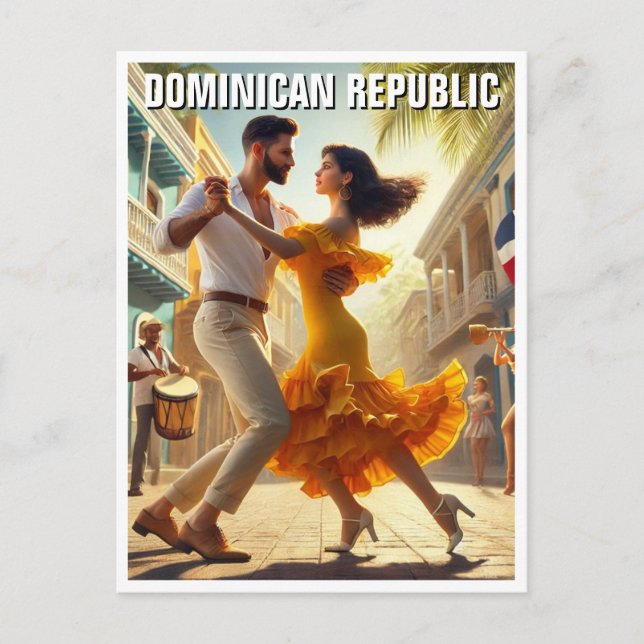 Carte Postale Danseurs du Merengue République Dominicaine (Devant)