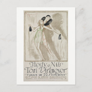 Carte Postale Danseurs Élégants, Publicité, Vintage