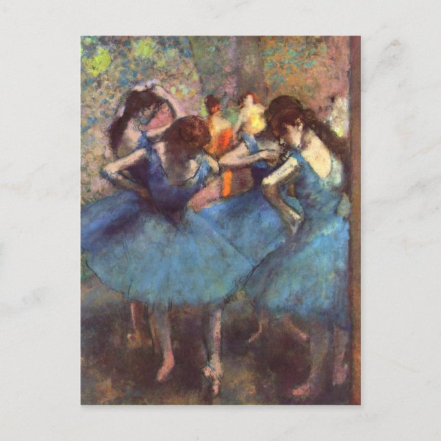 Carte Postale Danseurs en bleu (Devant)