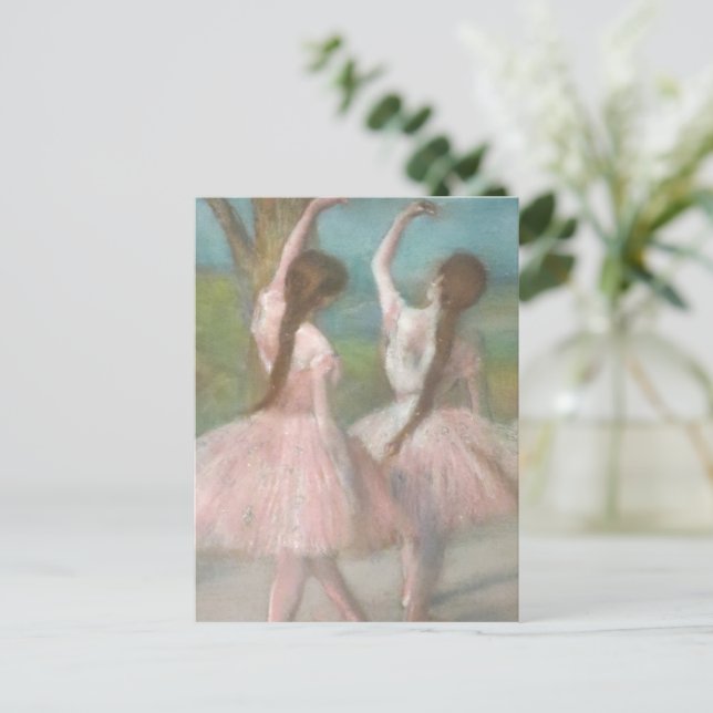 Carte Postale Danseurs en Pink Edgar Degas (Debout devant)