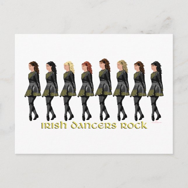 Carte Postale Danseurs Irlandais Rock (Devant)