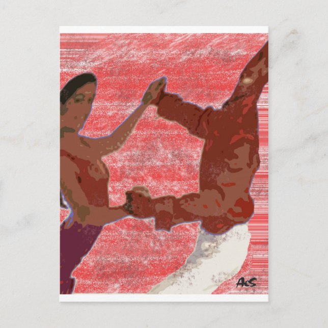 CARTE POSTALE DANSEURS SALSA (Devant)