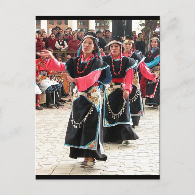 Carte Postale Danseurs tibétains Costume traditionnel (Devant)