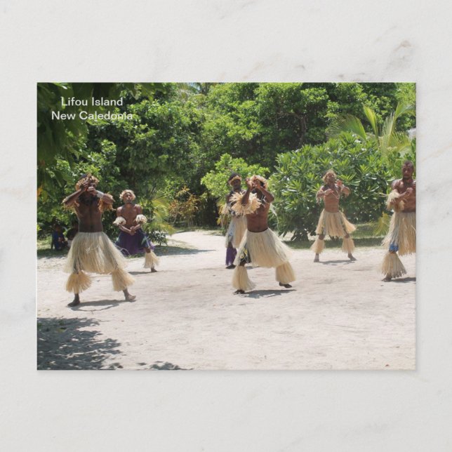 Carte Postale Danseurs traditionnels, île de Lifou, (Devant)