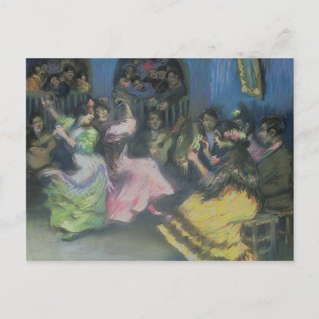 Carte Postale Danseurs tziganes espagnols, 1898 (Devant)