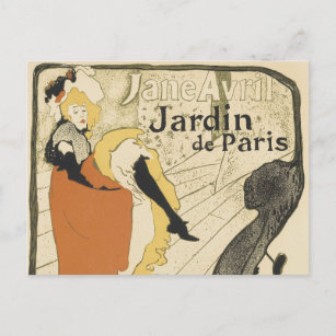 Carte Postale Danseuse Art Nouveau Jane Avril, Toulouse Lautrec