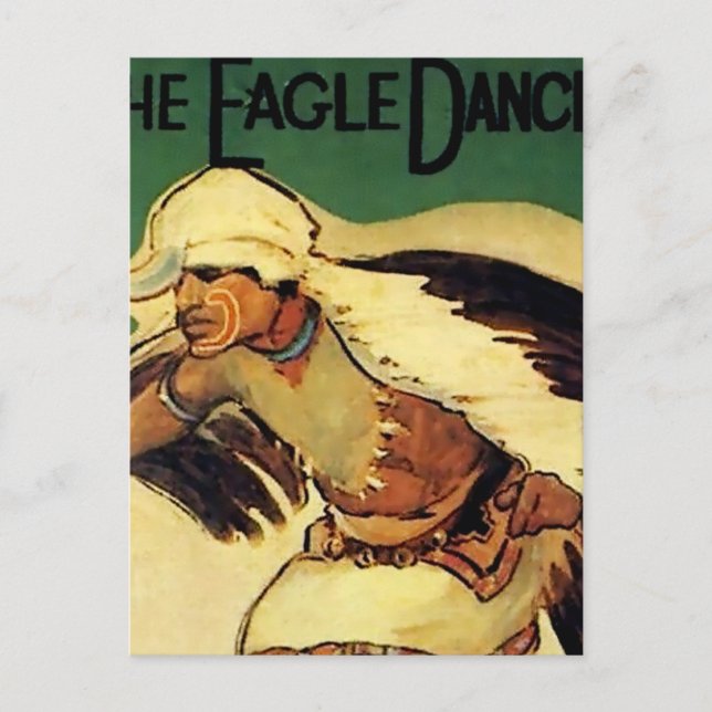 Carte Postale "Danseuse d'aigle" Western Art de Gerald Cassidy (Devant)