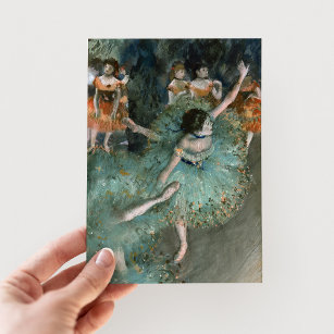 Carte Postale Danseuse, danseuse en vert   Edgar Degas