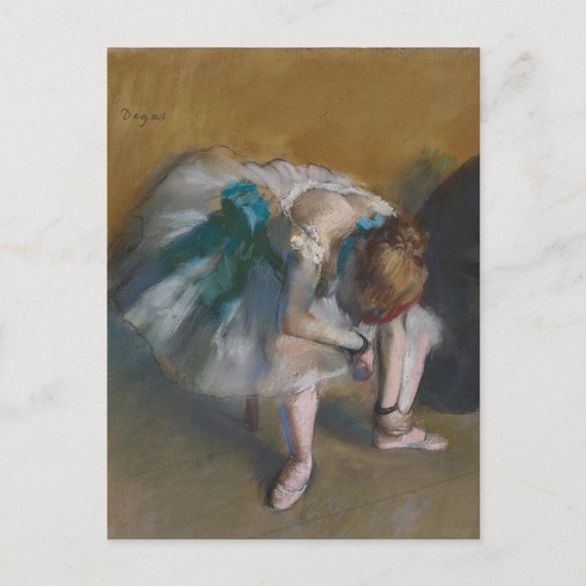 Carte Postale Danseuse de ballet attendant Edgar Degas (Devant)