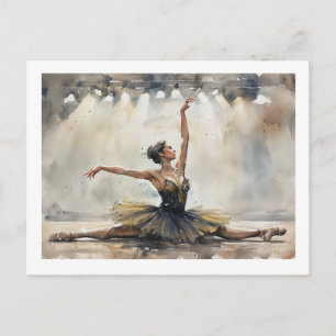 Carte Postale Danseuse de ballet en grand écart,