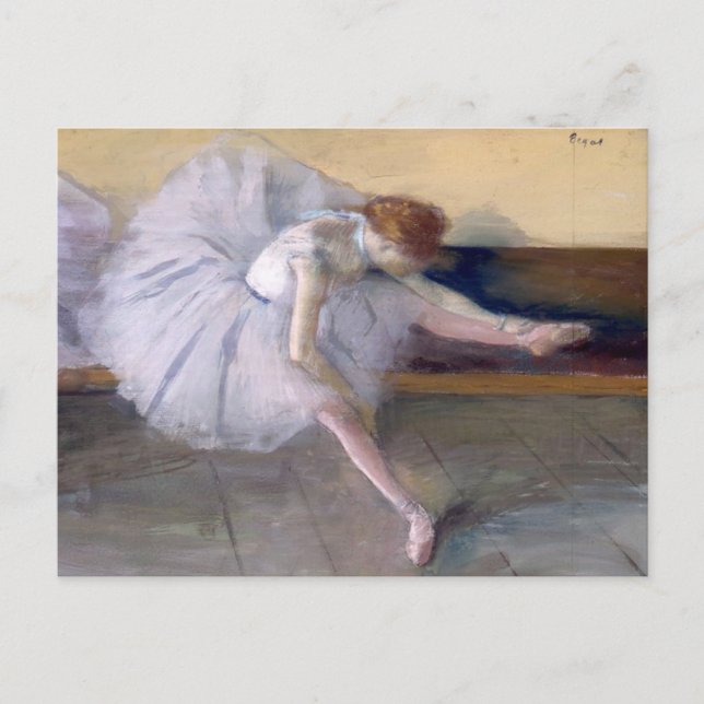 Carte Postale Danseuse de ballet étirant Edgar Degas (Devant)