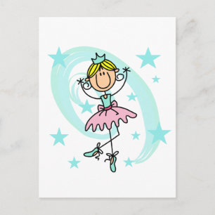 Carte Postale Danseuse de Ballet - T-shirts et Cadeaux Blonds